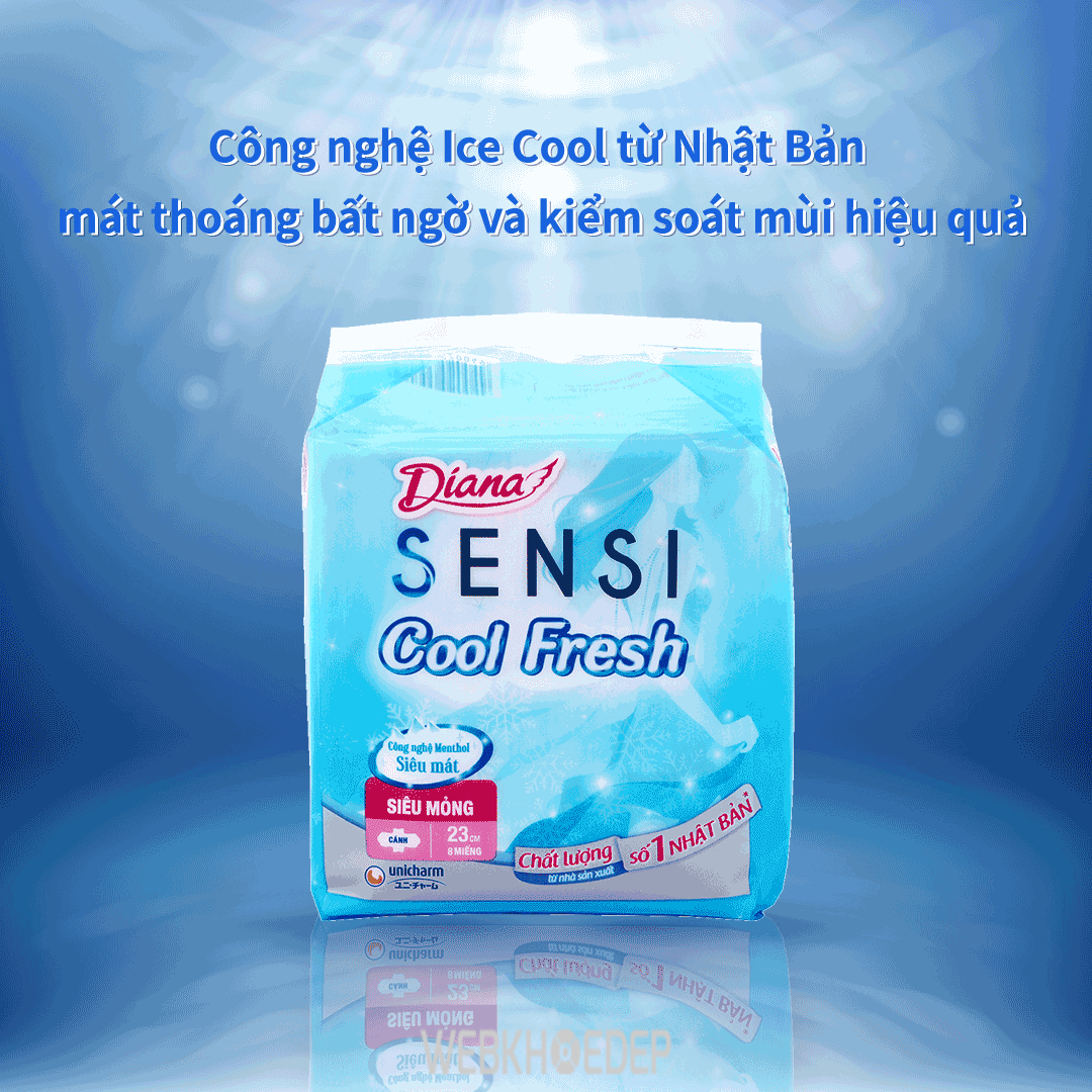 Băng vệ sinh Sensi Cool Fresh áp dụng công nghệ Ice Cool