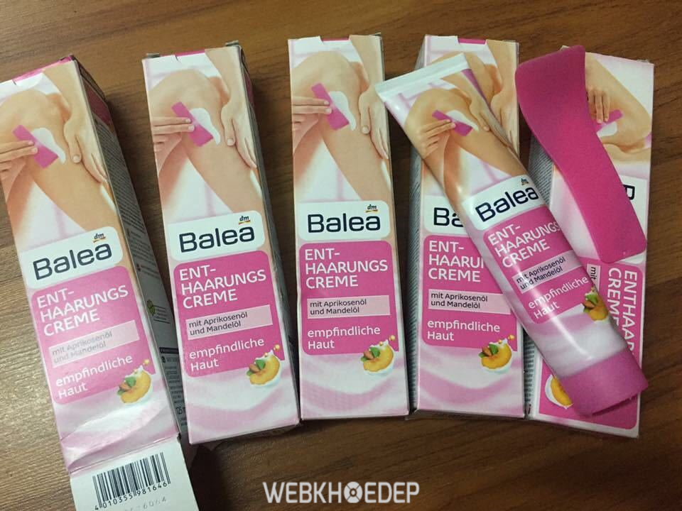 Kem tẩy lông Balea là sản phẩm đến từ thương hiệu mỹ phẩm Đức nhẹ nhàng loại bỏ lớp lông trong vòng 5-10 phút 