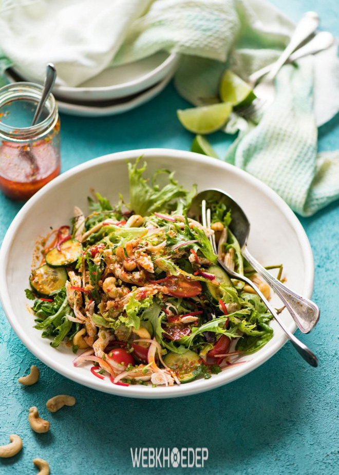 Món salad gà giảm cân kiểu Thái