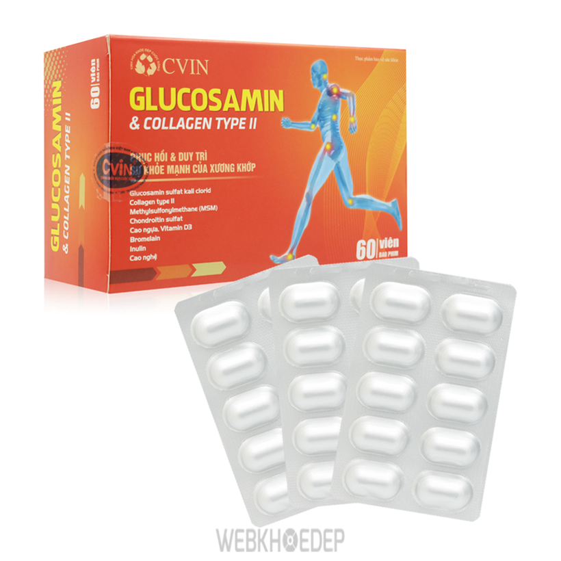 Dùng CVIN Glucosamine & Collagen Type II duy trì sức khỏe xương khớp 