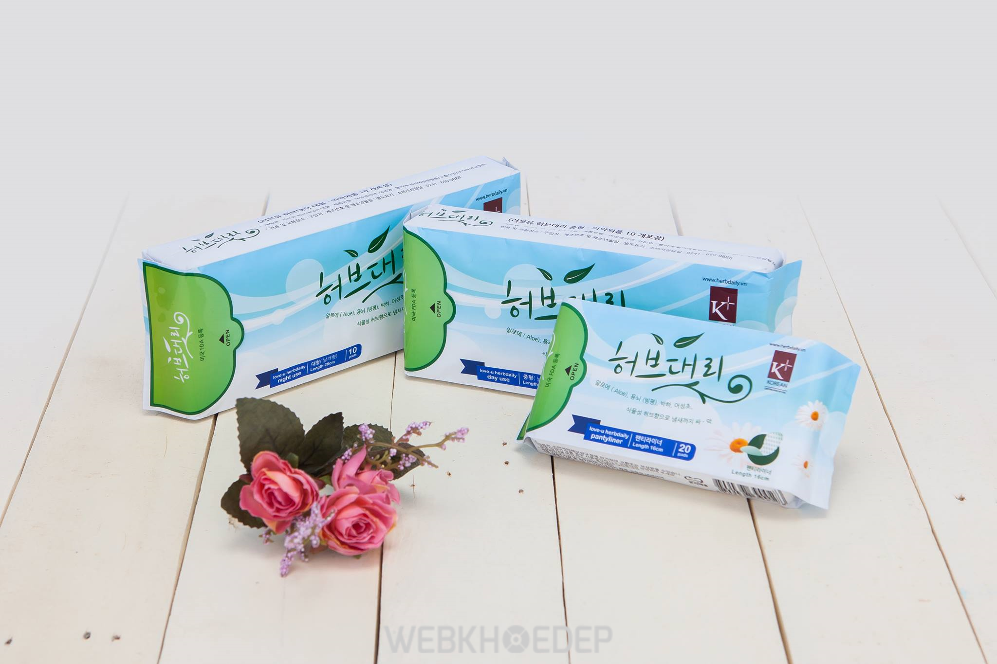 băng vệ sinh thảo dược cao cấp Herbdaily Hàn Quốc 