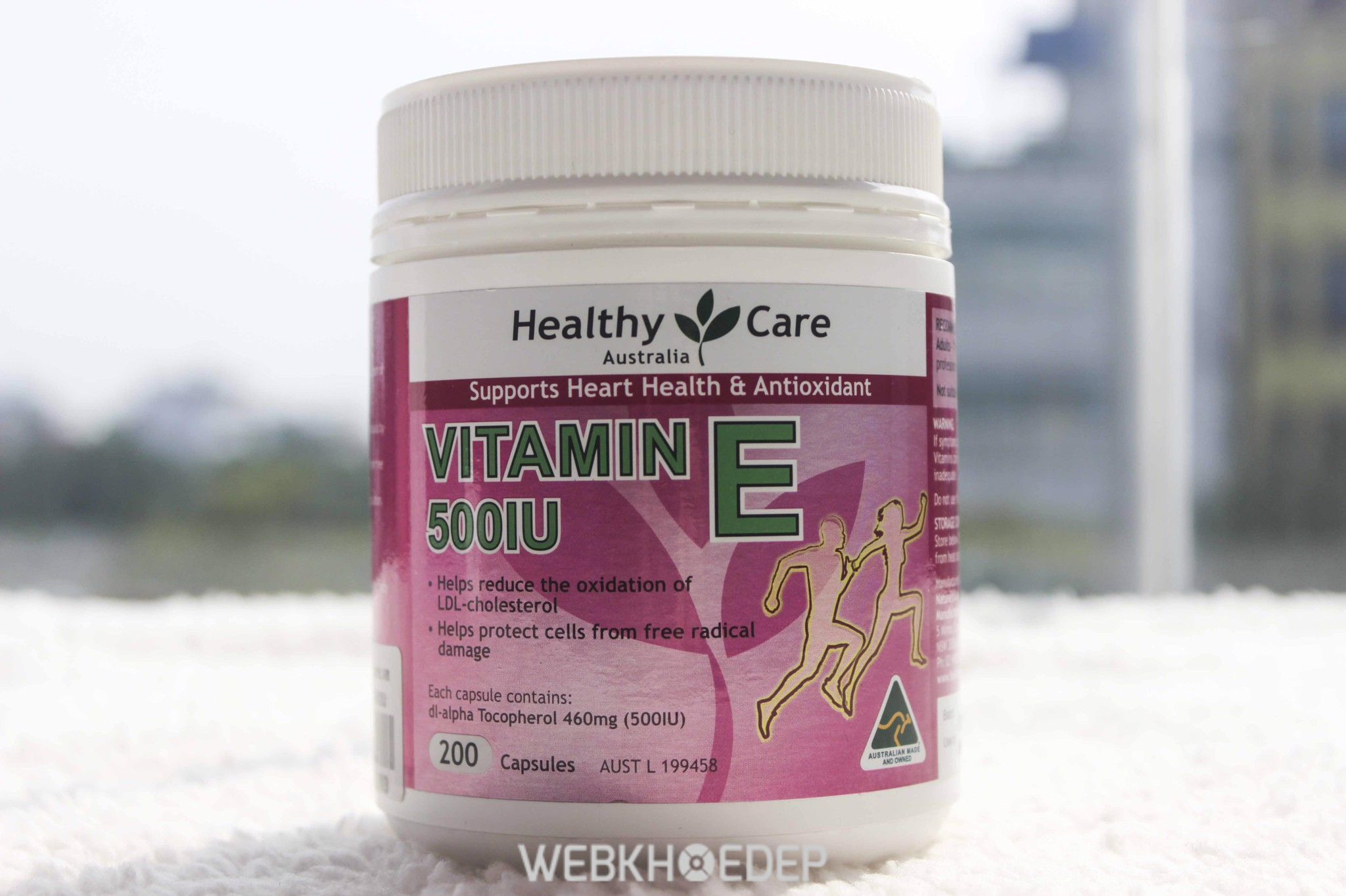 Viên uống bổ tim và chống lão hóa Healthy Care Vitamin E 500IU