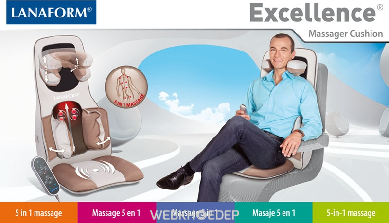 Đệm massage 3D hồng ngoại Lanaform Excellence