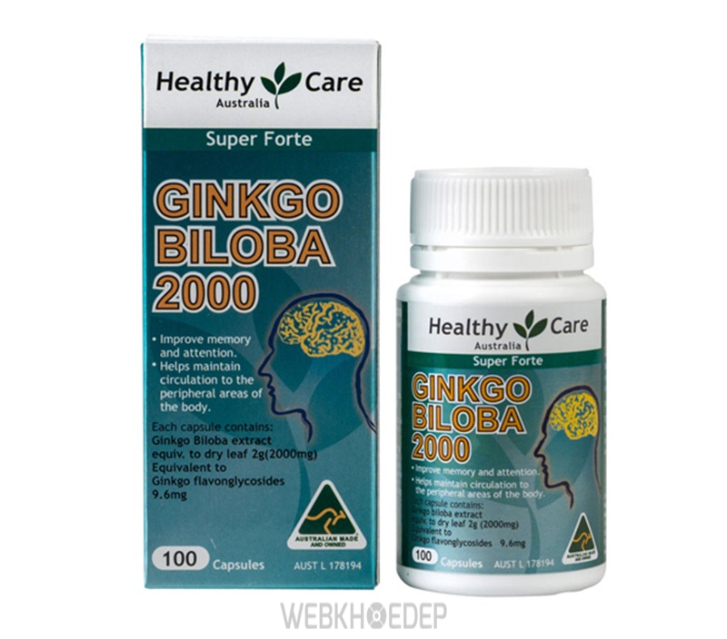 Thuốc bổ não Healthy Care Ginkgo Biloba