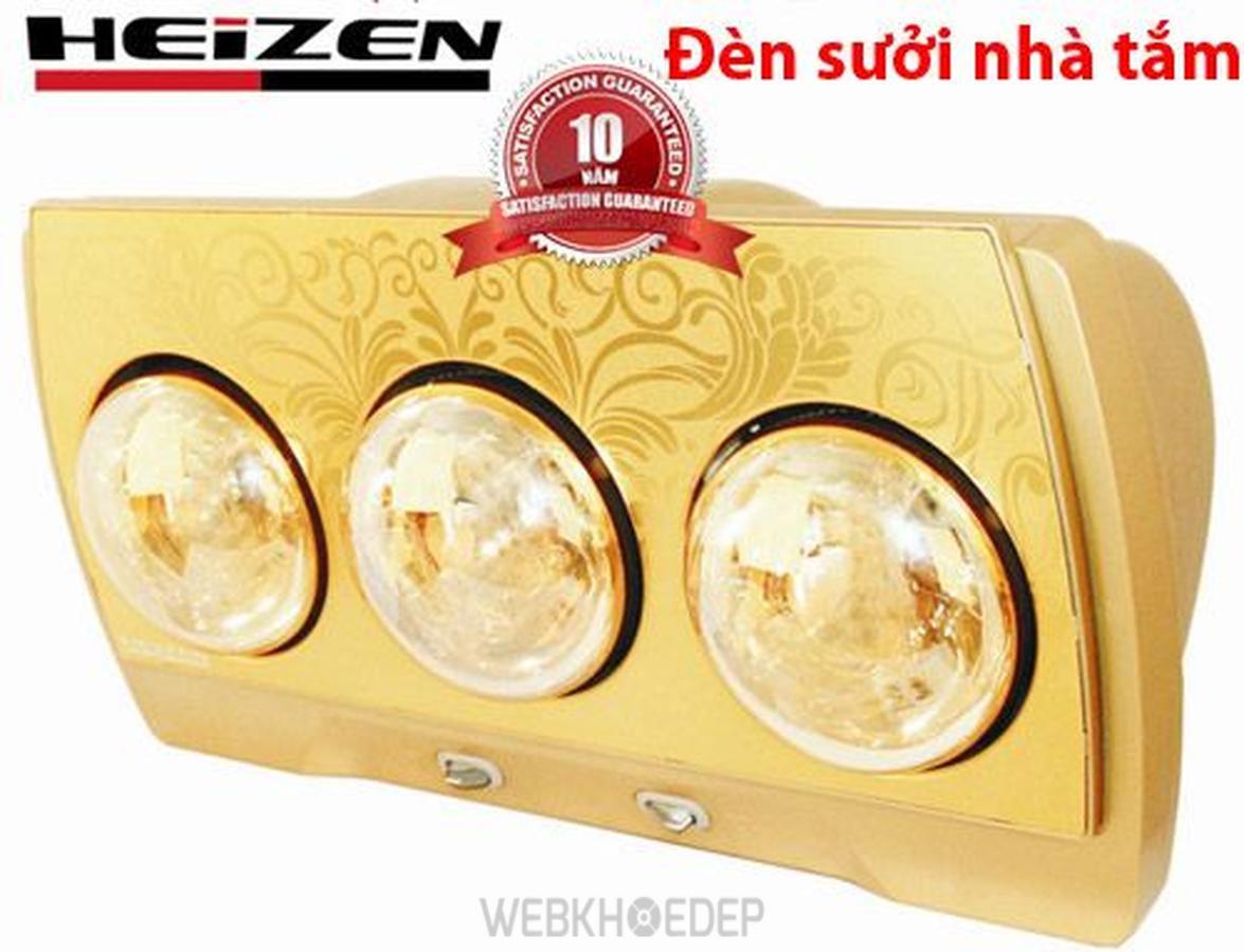  Đèn sưởi nhà tắm 3 bóng vàng Heizen HE-3BR