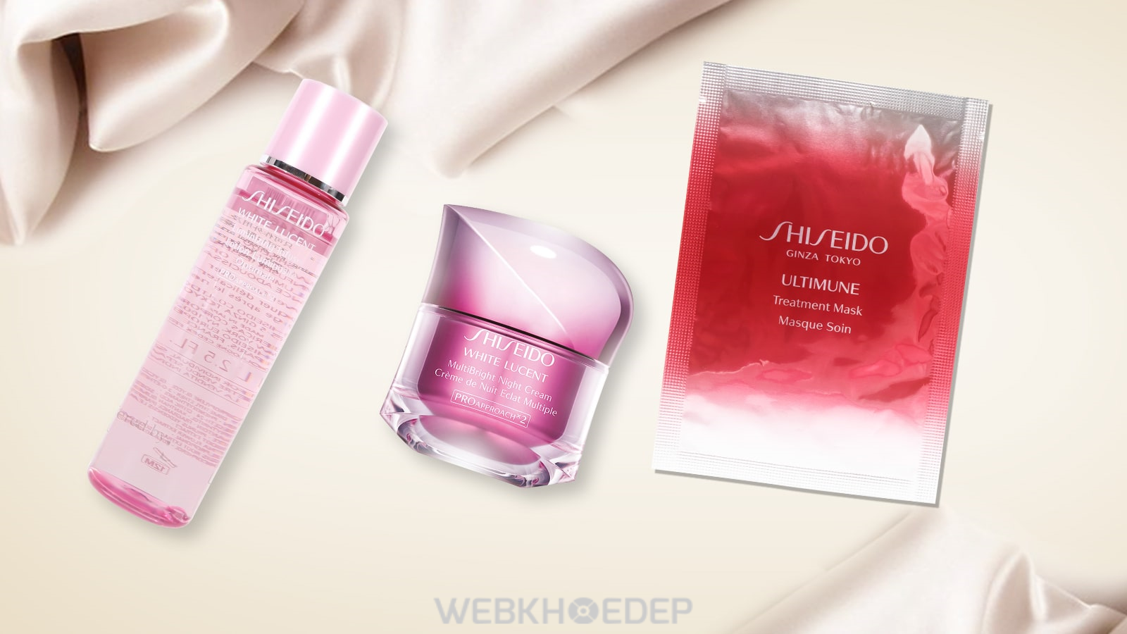 Bộ sản phẩm dưỡng trắng ban đêm Shiseido White Lucent Multibright night cream