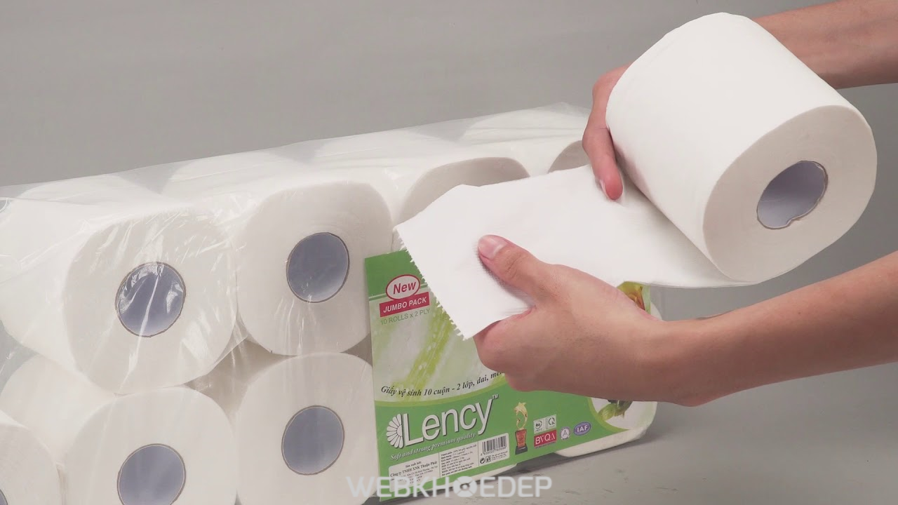 Cuộn giấy vệ sinh thành nhiều lớp dùng tạm