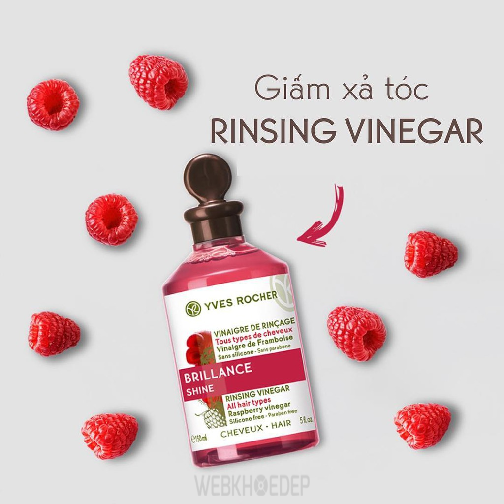 Review giấm xả tóc Yves Rocher Rinsing Vinegar giúp giảm các vấn đề tóc gãy rụng, khô xơ cho người dùng 